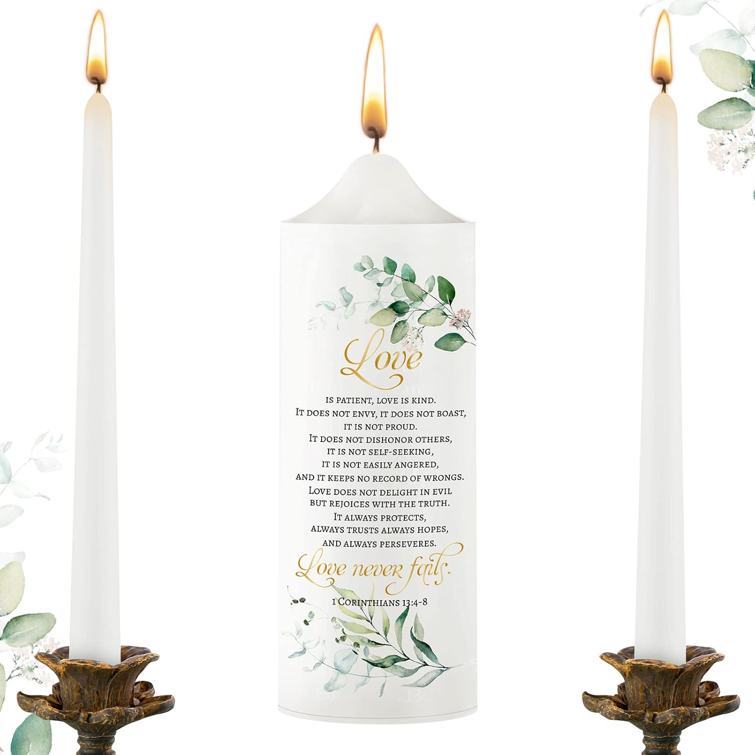 Unity Candles for Wedding Ceremony Set, Unity Wedding Candles Set