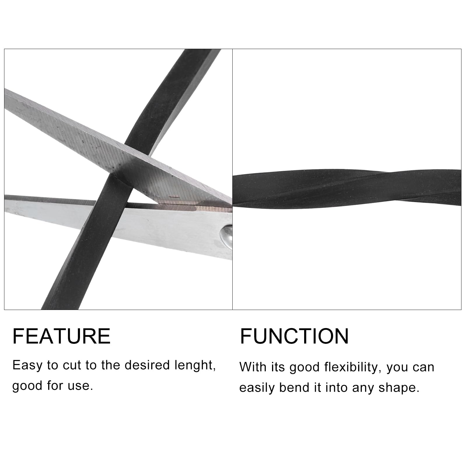 METALLIXITY Solid Rubber Strips (137.8" L x 0.2" W x 0.12" T) 1Pcs, Rubber Neoprene Sheet Rolls - Image 4