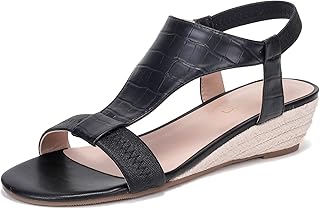 Sponsored Ad - Hinyyrin Women's Espadrilles Wedge Heels Ankle Strap Low Summer Sandals