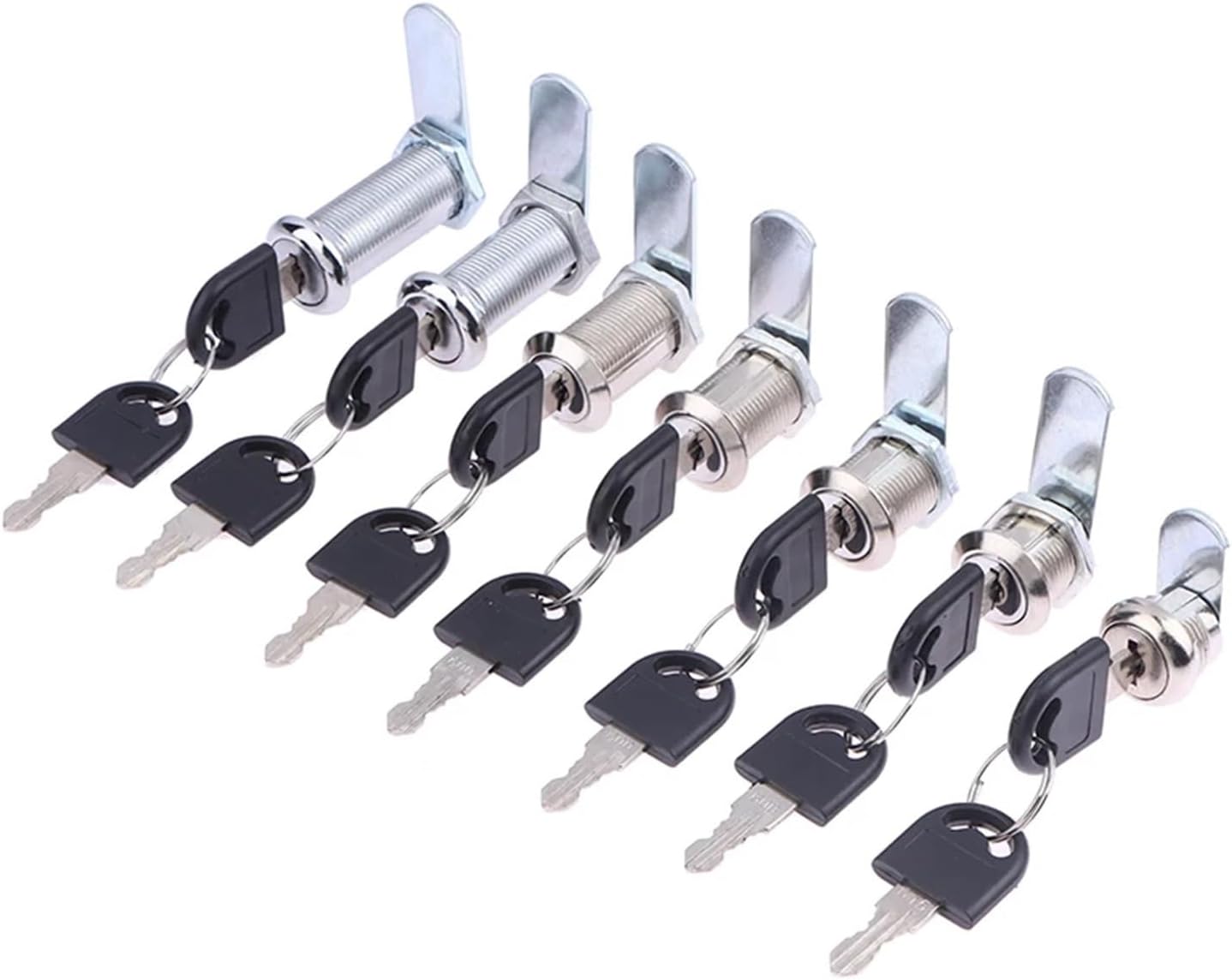 Security Cam Lock 2 Sets Metal Alloy Cylinder Cabinet Locks Keys Included for Furniture Storage in Multicolor(Color2)