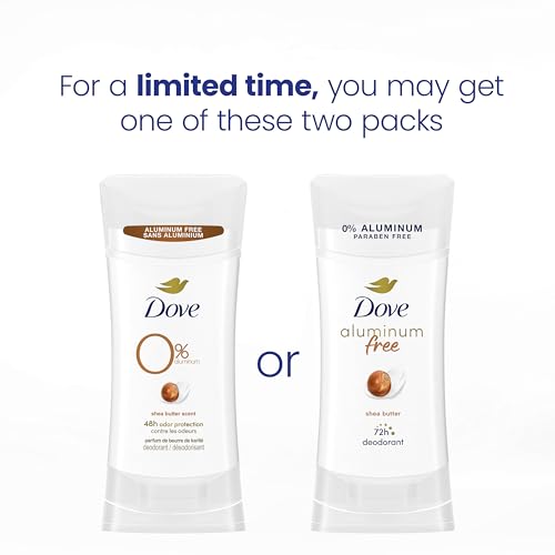 Image of Dove 0% Aluminum Deodorant Stick Non irritating Deodorant for Underarm Care Shea Butter Kindest Aluminum Free Deodorant 2.6 oz