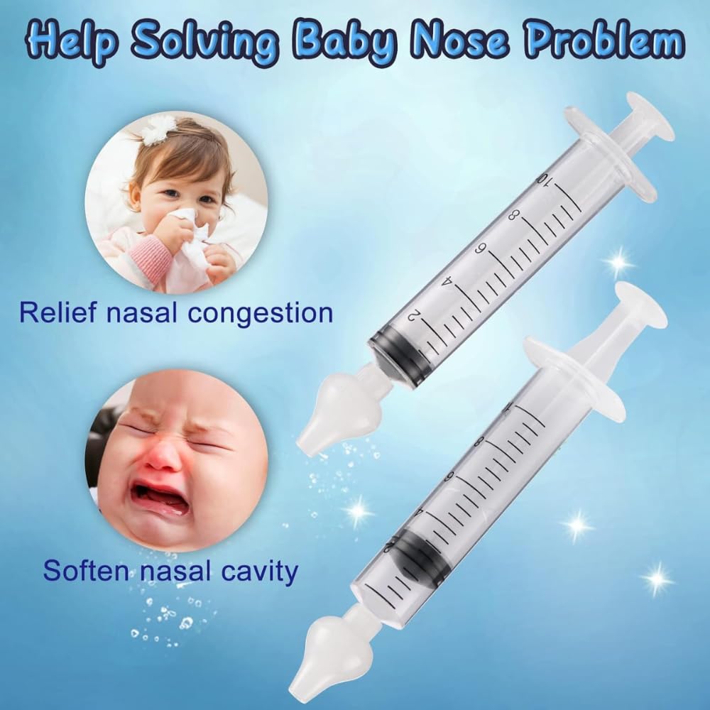 B-Arm 2 In 1 Nasal Aspirator And Irrigator For Kids And Adult- Syringe (2 pcs)- Each 10ml | Mucus Sucker with Silicone Nasal Tips | Mucus Extractor Tool For Blocked Nose - Image 4 thumbnail