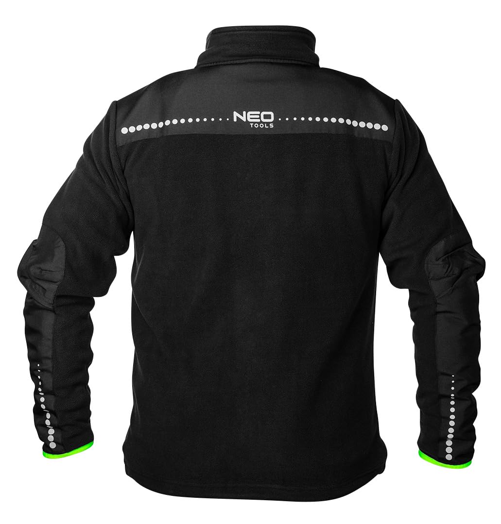 NEO TOOLS Męskie krótkie spodnie robocze + polarowa kurtka robocza z paskiem do spodni (zestaw) rozm. S (48) - 3XL (58) / modne wzornictwo, wzmocniona Cordura, kurtka z elementami odblaskowymi