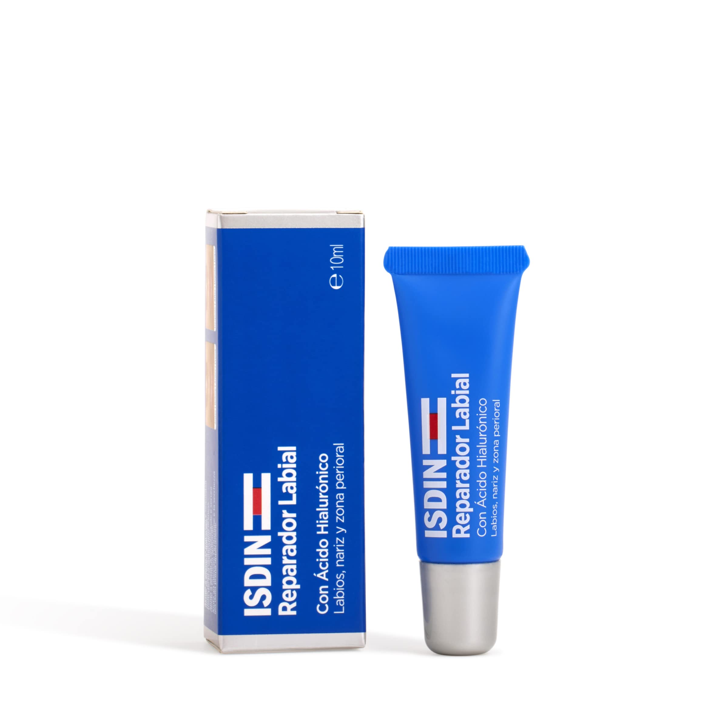 ISDIN Reparador Labial Fluido, Protege y repara los labios, la nariz y la zona perioral, con ácido hialurónico, 10 ml (Paquete de 1)