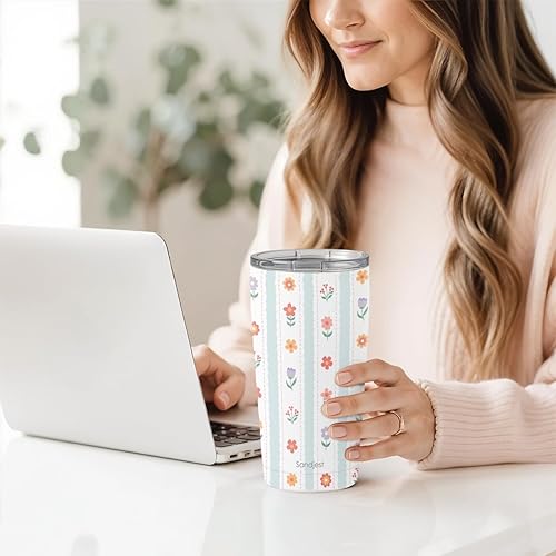 Vista 69 de SANDJEST Vaso térmico de acero inoxidable de 20 onzas con diseño de calavera de vaca, taza de viaje para café, regalos para hombres y mujeres, Cow 1