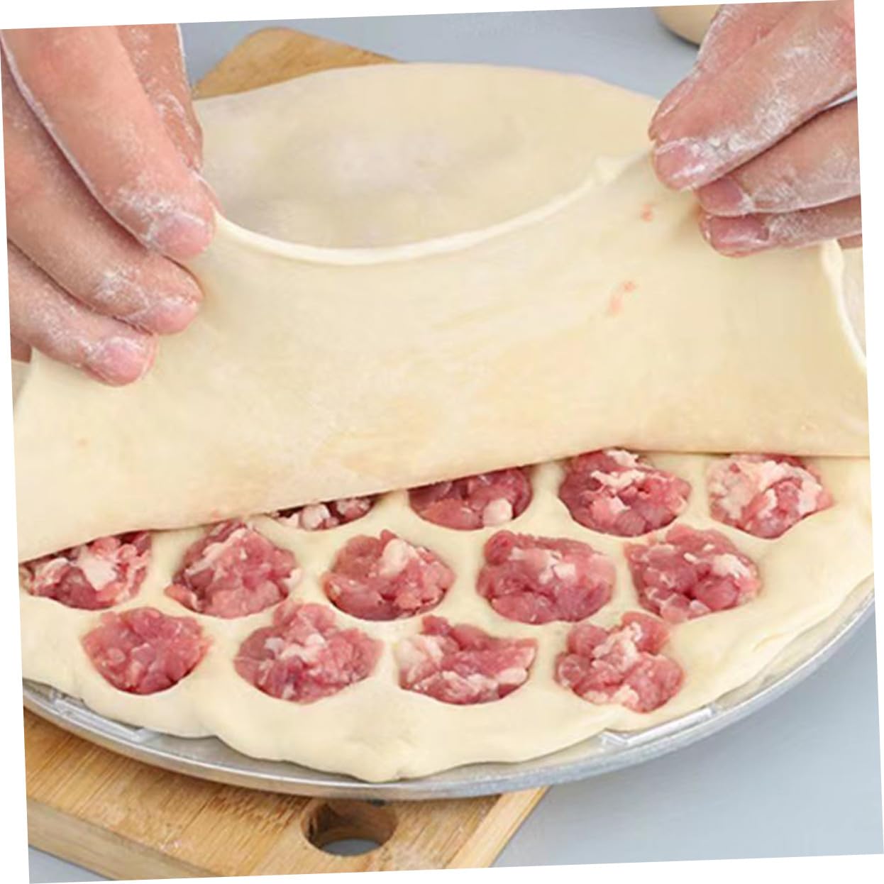 Molde de Aluminio para Raviolis 2 Piezas, Plata, Reutilizable