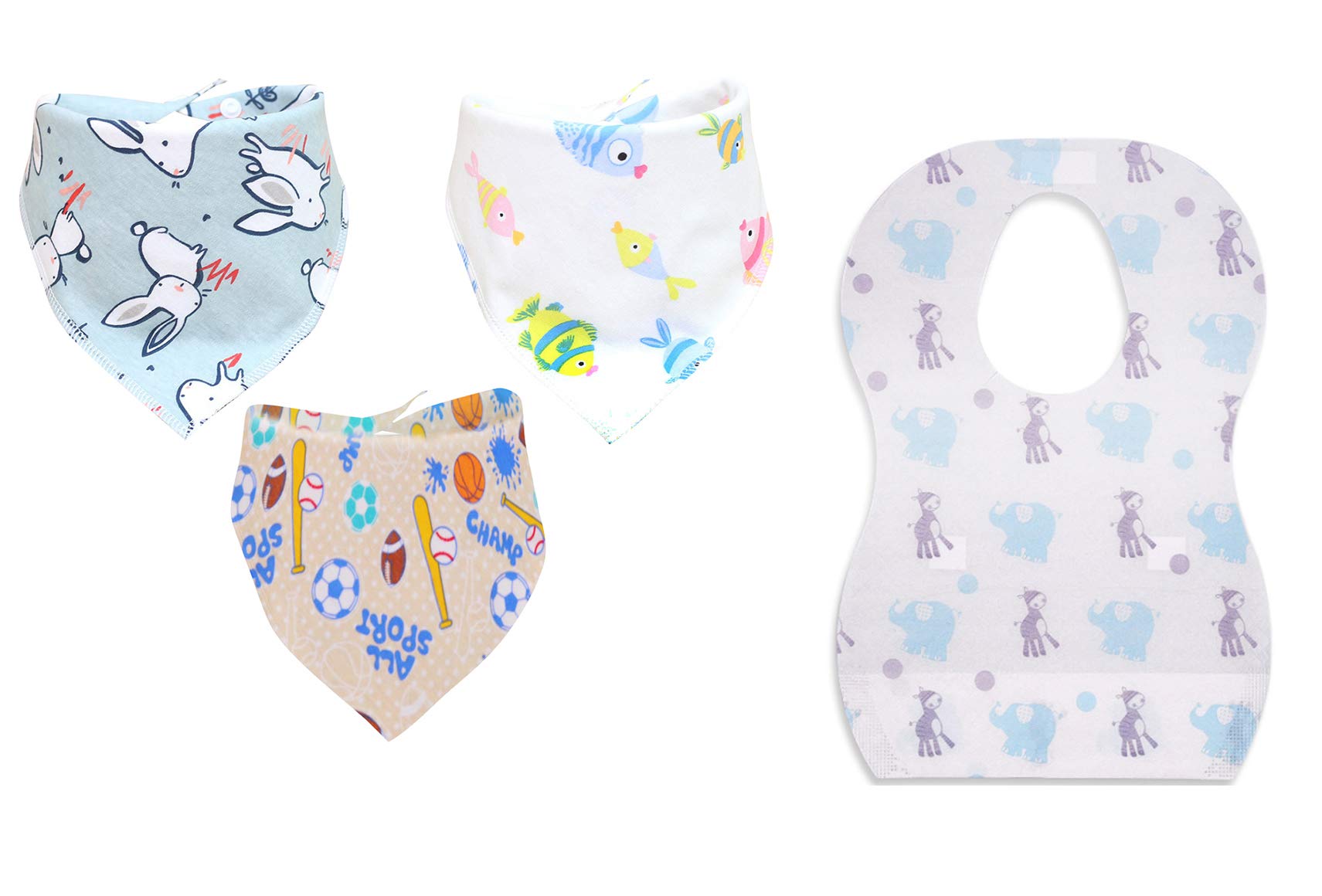 Sunbaby Cotton Bibs Pack 3 With 20 Free, Set Of 4