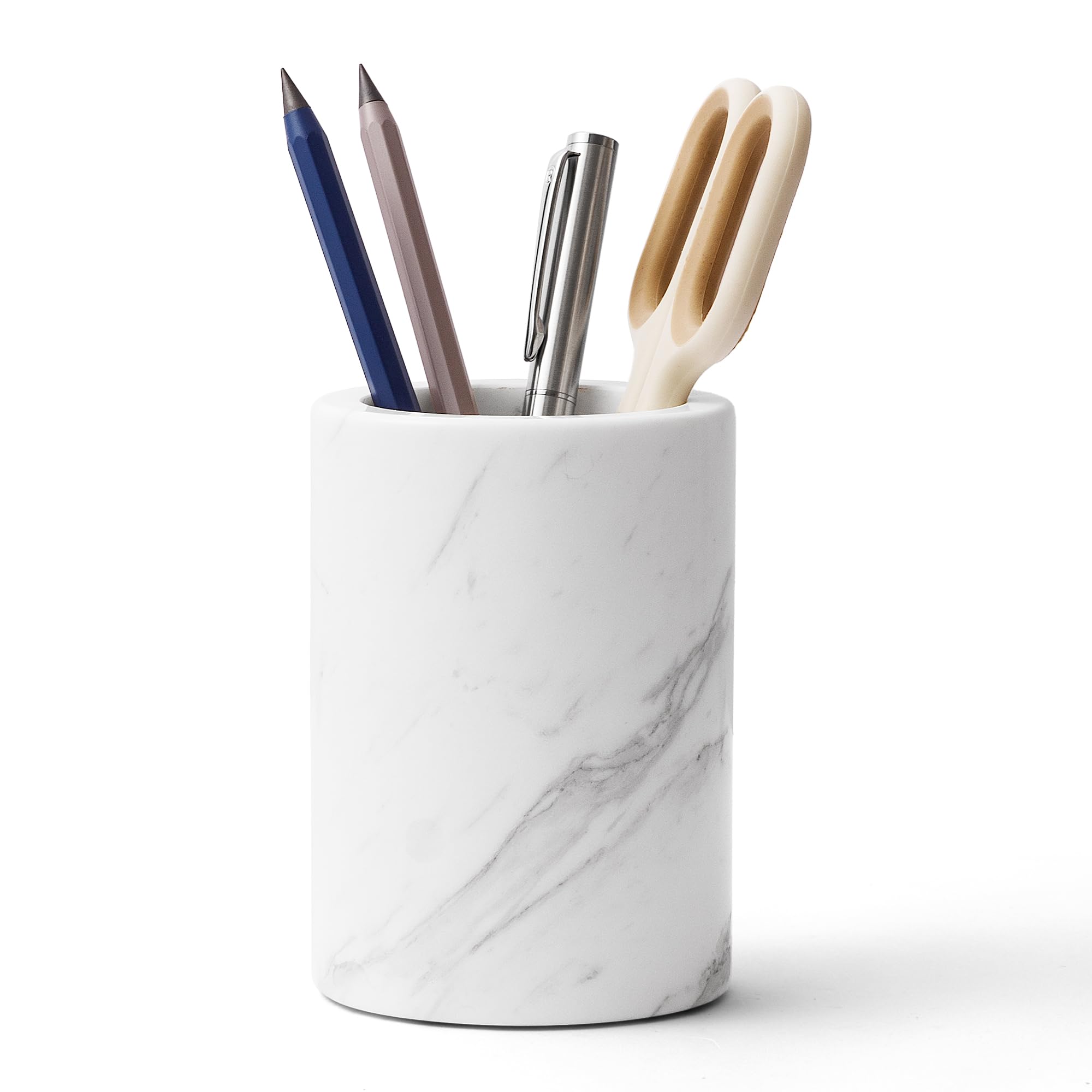 Porte-stylos en marbre stable contre le désordre de bureau à la maison
