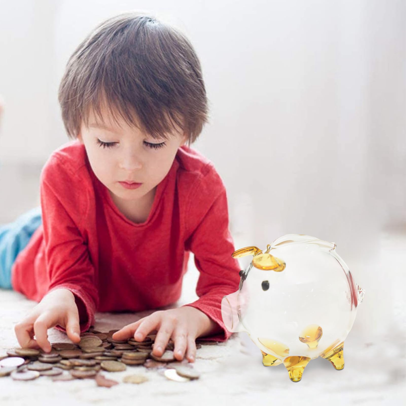 Amazon.co.jp: 透明な貯金箱 - 透明アクリルコインホルダー 大型ノベルティコインバンク | 子供用現金収納容器  紙幣やコイン用の開けられない貯金瓶 丈夫なビジュアル貯金箱 : おもちゃ