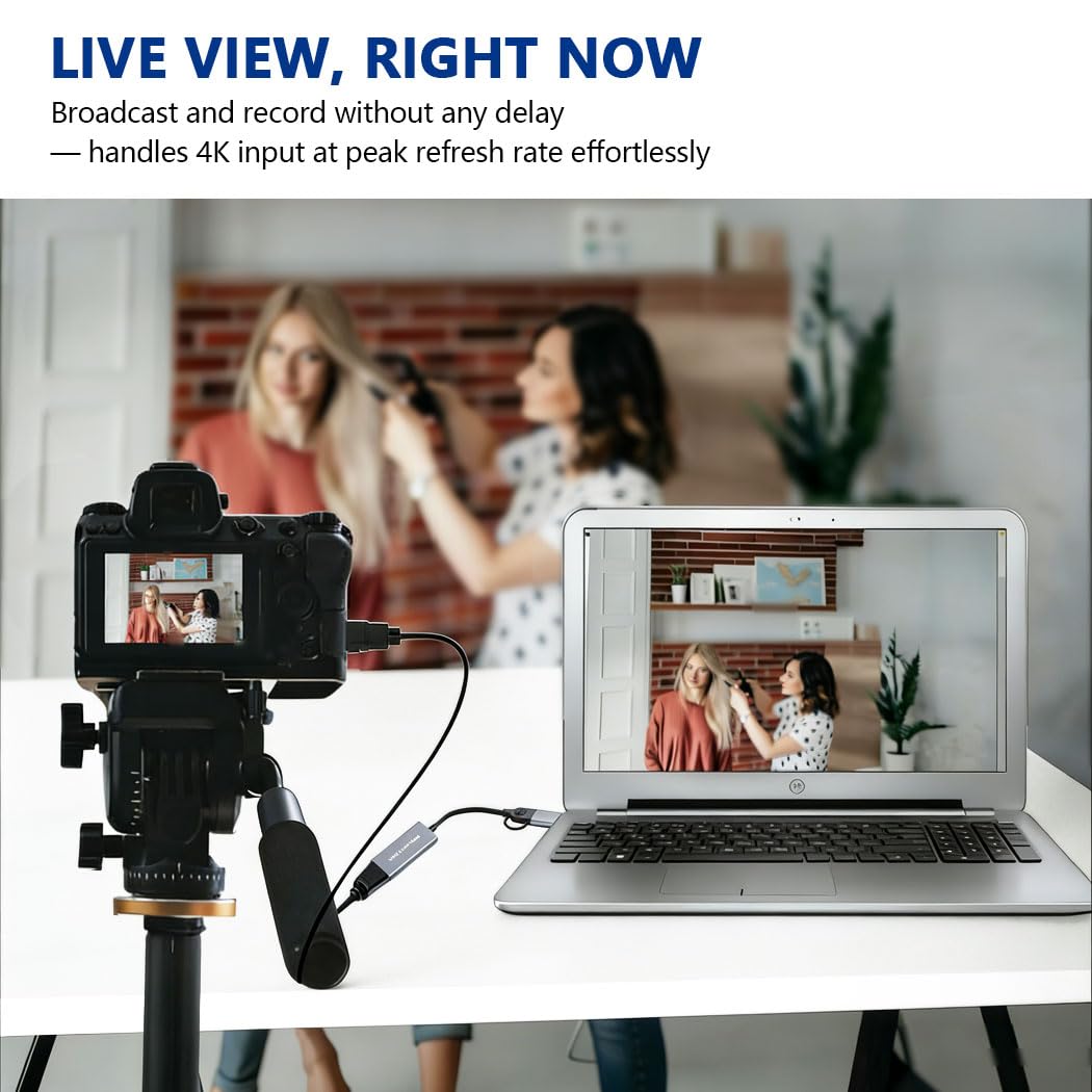 Carte de capture vidéo HDMI 4K 1080p60, USB 3.0 et Type-C, capture de jeu plug-and-play pour PS5/Xbox/Switch/Quest 3, iPad Pro/Mac/Windows/OBS, passe zéro décalage, étui de poche en aluminium