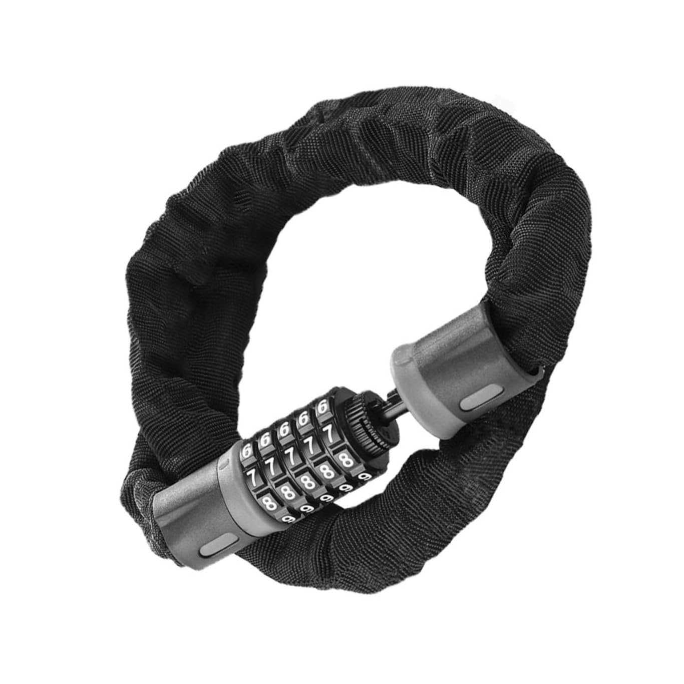Antivol de vélo à chaîne UKCOCO cadenas à code pour moto portable noir