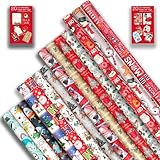 5 X 7M Cute Christmas Wrapping Gift Paper Roll (35 Meters) Ideal for Xmas - Made in UK