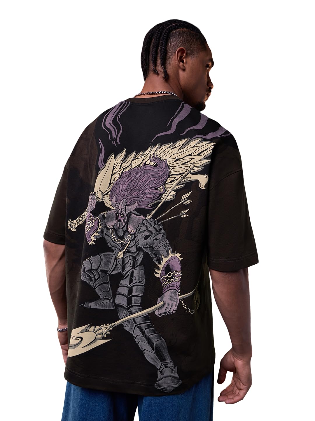 The Souled Store TSS Originals The Journey T-Shirt für Herren und Jungen, Rundhalsausschnitt, grafischer Druck, braun, leicht, schulterfrei, Streetwear, lässig, aus Baumwolle