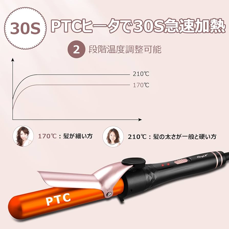 カールヘアアイロン ブラック 調整可能温度 楽天市場】ヘアアイロン カールアイロン コテ カーリング