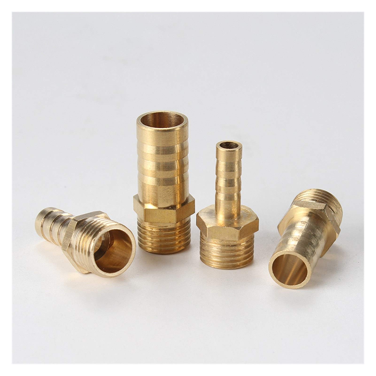 Leloo Luiho - Raccords Laiton Mâle BSP Barbillon 4mm à 25mm - Connecteurs Solides Pour Tuyaux 1/8" à 1"
