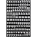 JAM PAPER Self Adhesive Alphabet Letter Stickers - Silver - Upper & Lower Case - 2 Sheets/Pack