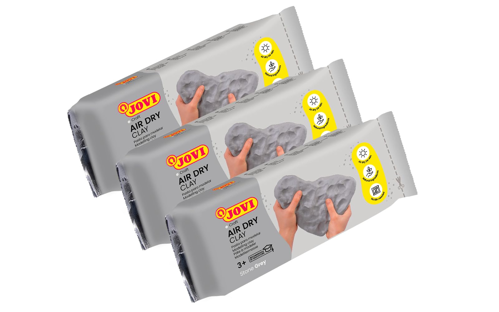 Jovi - Air Dry Clay, 3 x 1.1 lb, Terracotta Color, Total of 3.3 lb