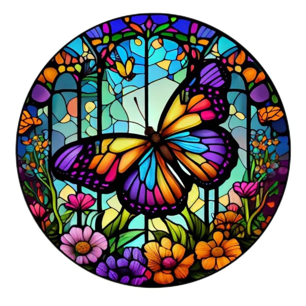 TREXEE DIY 5D Diamond Painting Kit Butterfly Rhinestone Butterfly Flowers Abstract Landscape Diamond Art Art Craft Home Wall Decor (30x30 cm) Unframe-image-37