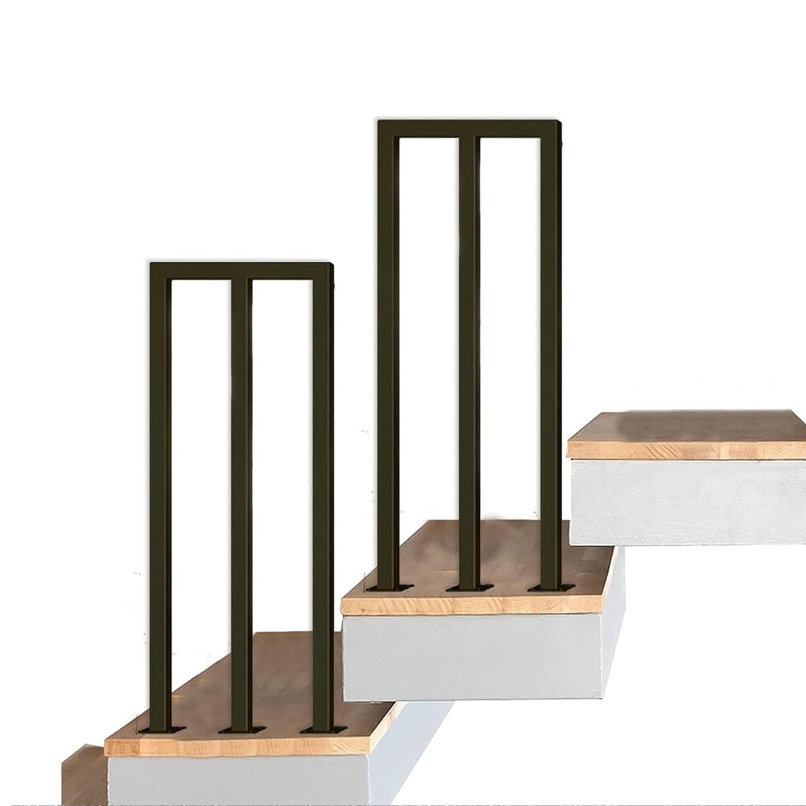 Rampe d'escalier extérieur en M pour sécuriser les marches du jardin et de la terrasse