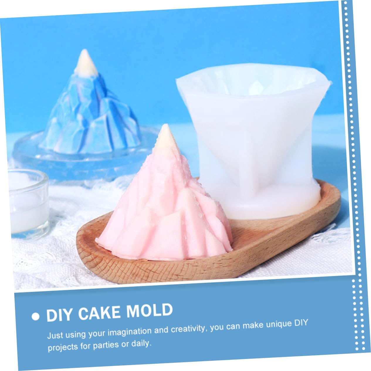 ARTIBETTER 5 Pezzi Stampo Silicone per Ghiaccio e Profumate Antiaderrente e Facile da per Creazioni Fai da Te Compleanni Soaps e Decorazioni Artigianali