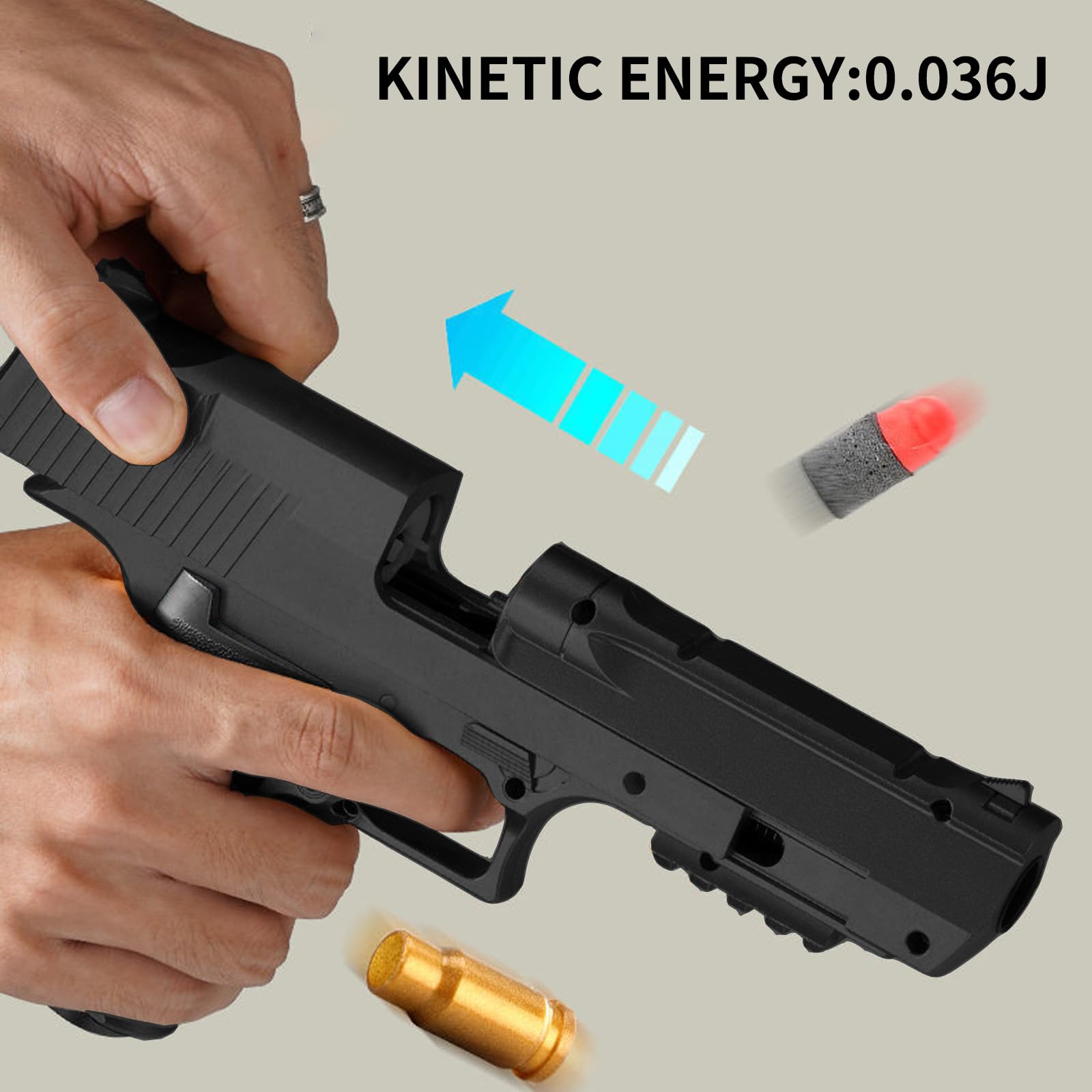 Pistola Giocattolo a Proiettile Morbido,Blaster in Schiuma,Pistole Giocattolo Sparatutto,Giocattolo di Schiuma Blaster,per il Gioco All'interno e All'aperto,Regali di Compleanno per 14+