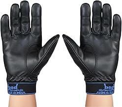 Azad Full Finger Solid Premium Genuine Leather Gloves – Stylish, Durable & Comfortable for Winter and Bike Riding Gloves for Men (Black, M, Leather Gloves)