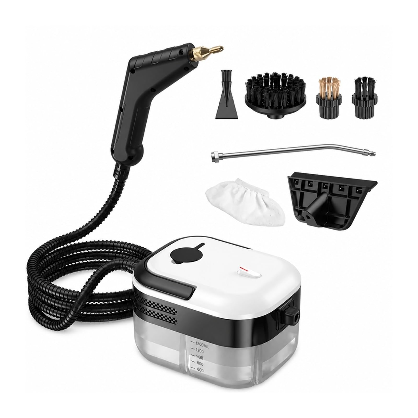 NGTFDCP Handheld Steam Cleaner, Steam Cleaning Machine High Temperature Disinfection Air Conditioning Kitchen Range Hood Household Car for Home, Car, Floor(Black)