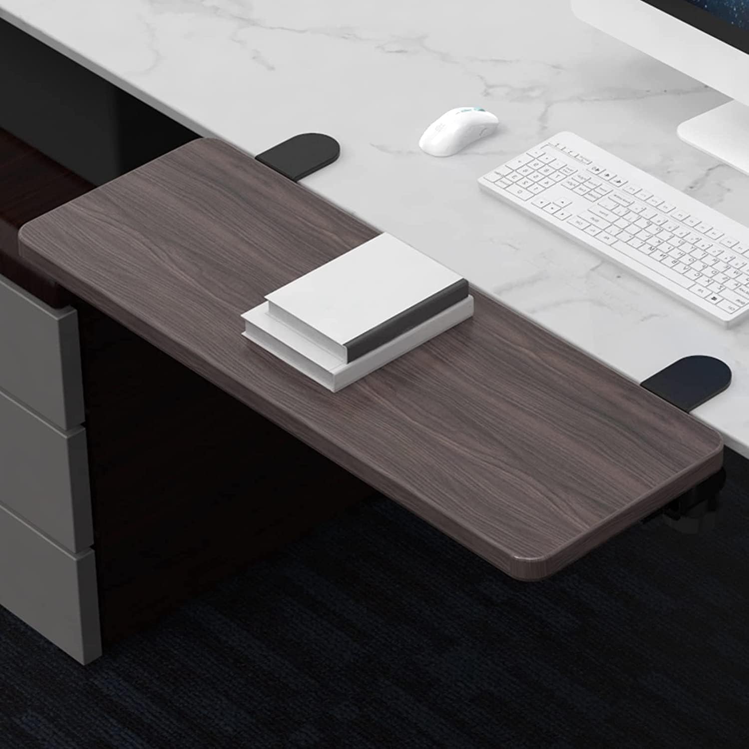 Keyboard Tray Stores Under Desk Clampon Keyboard Tray