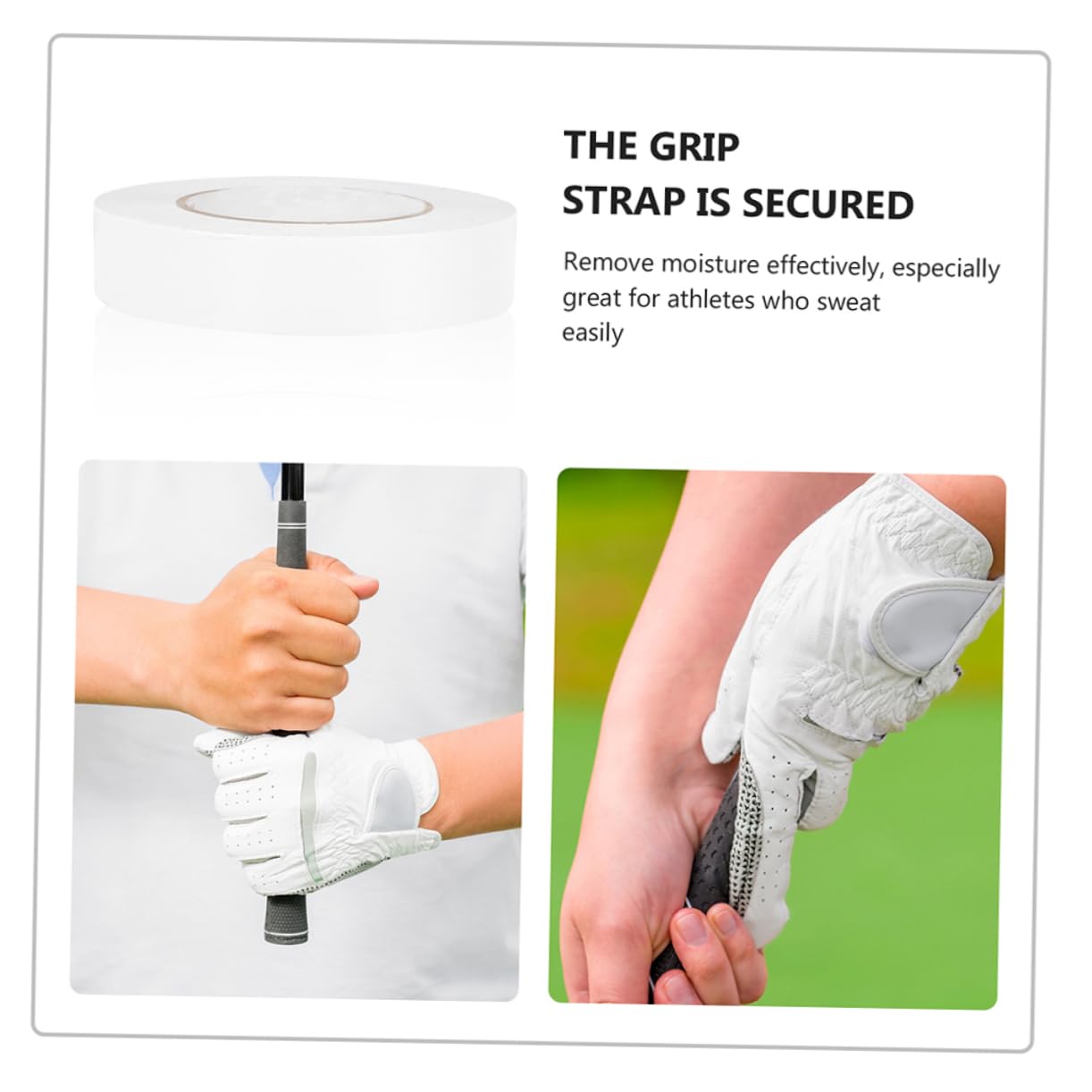 BCOATH Golf Grip Tape Strips Double-Sided Tape for Golfing Racket Pole Decal Golfing Grip Accessories Golfing Supplies Anti-Slip Comfortable