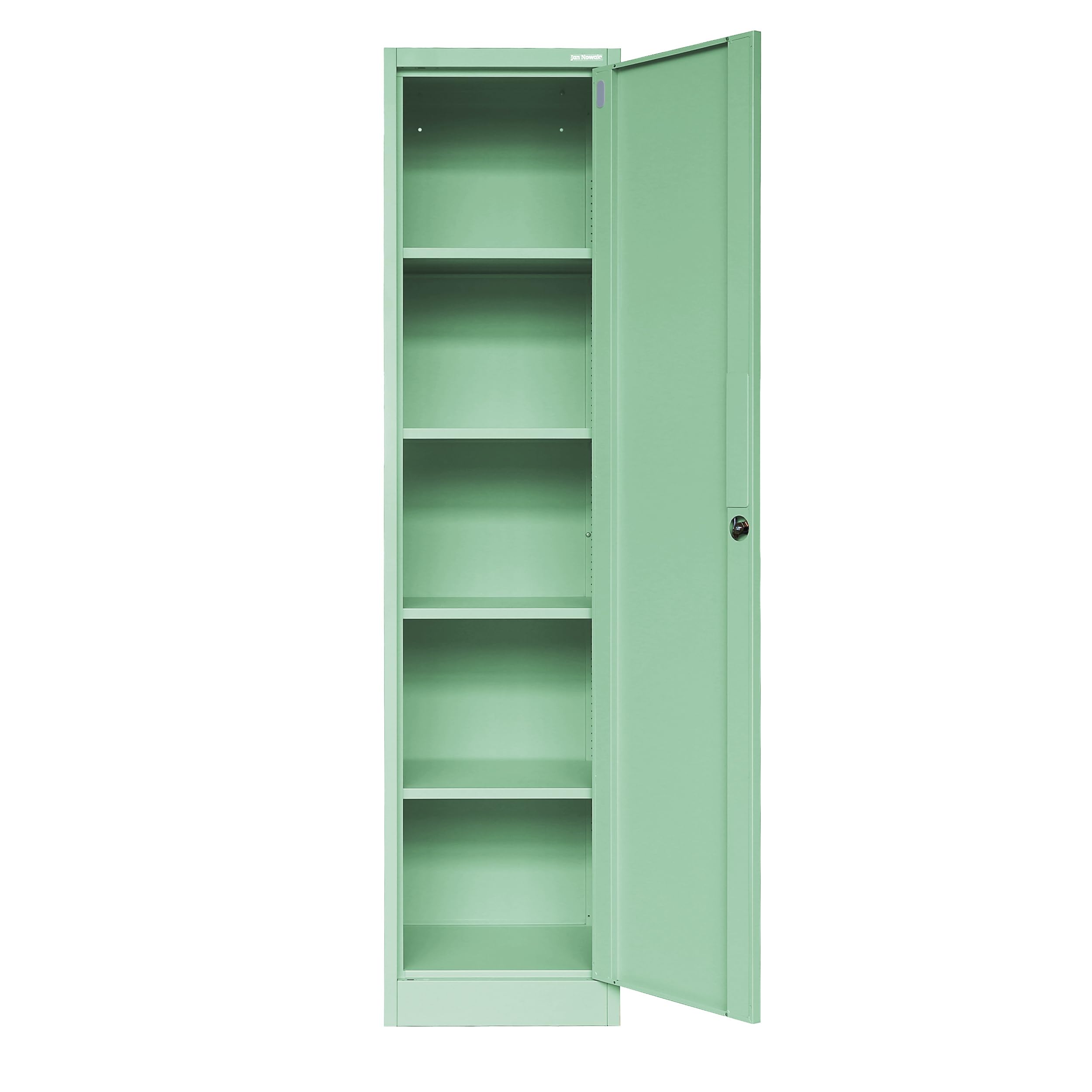 Jan Nowak Armadio da Ufficio C001A Archivio per Officina in Metallo Verniciato a polvere Chiudibile 185 cm x 45 cm x 40 cm (Verde pastello)