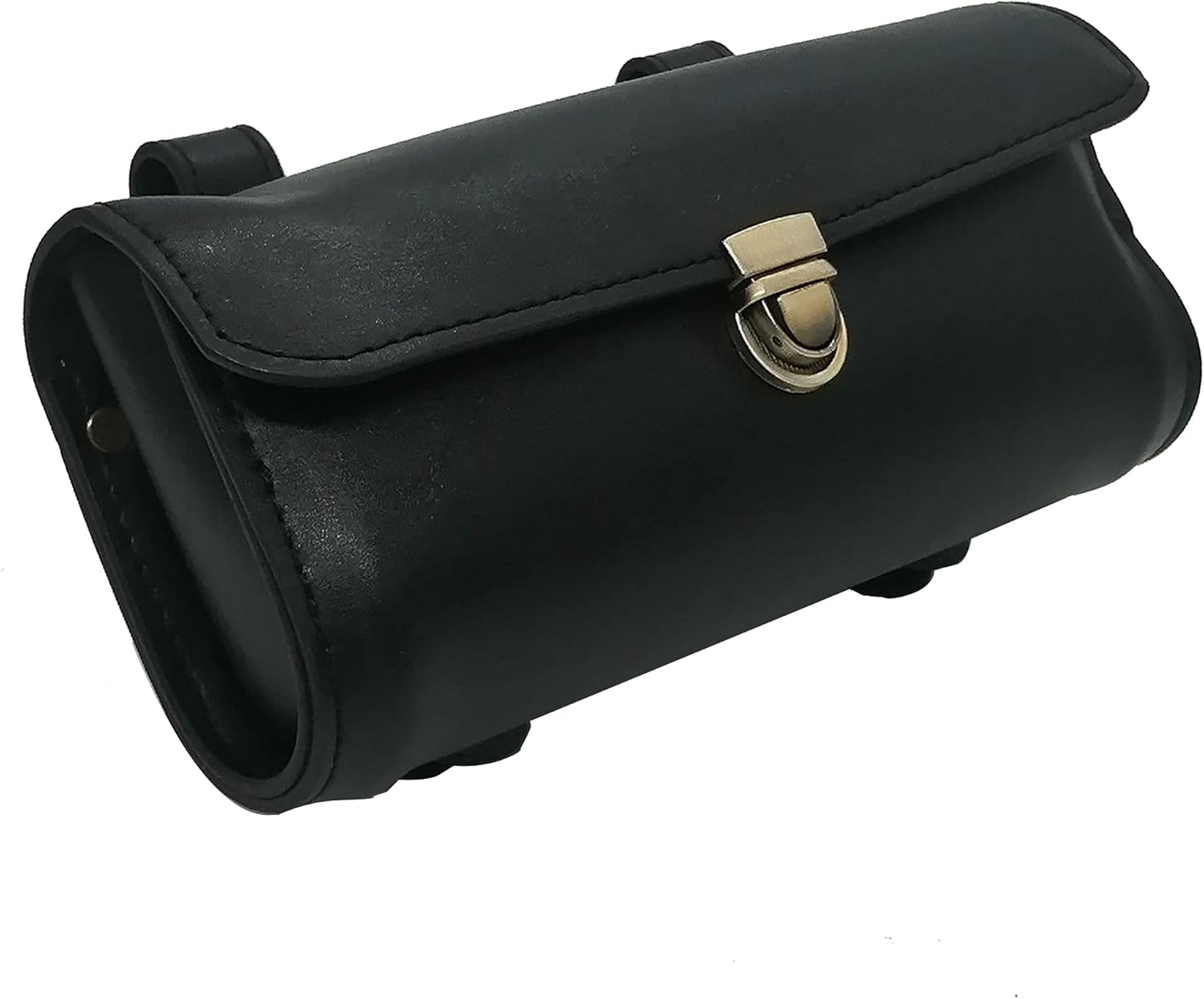 WUYAN Bike Handlebar Leather Bags Under Seat Retro Classical Mountain MTB Road Bike Leather Bag for Cell Phone， Saddle Tail Rear Pouch Seat Storage Cycling Case Carry Accessories