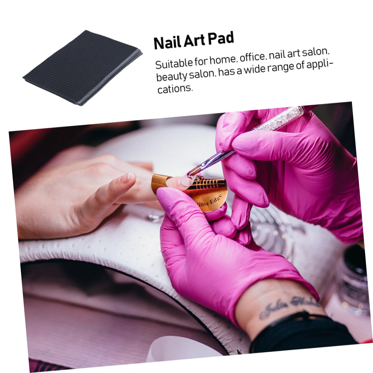 Zerodeko Tappetino per Manicure Monouso 125 Pezzi Tovagliette Assorbenti per Nail Art e Protezione Tavolo per Saloni di Bellezza e Centri Tatuaggi Colore Nero