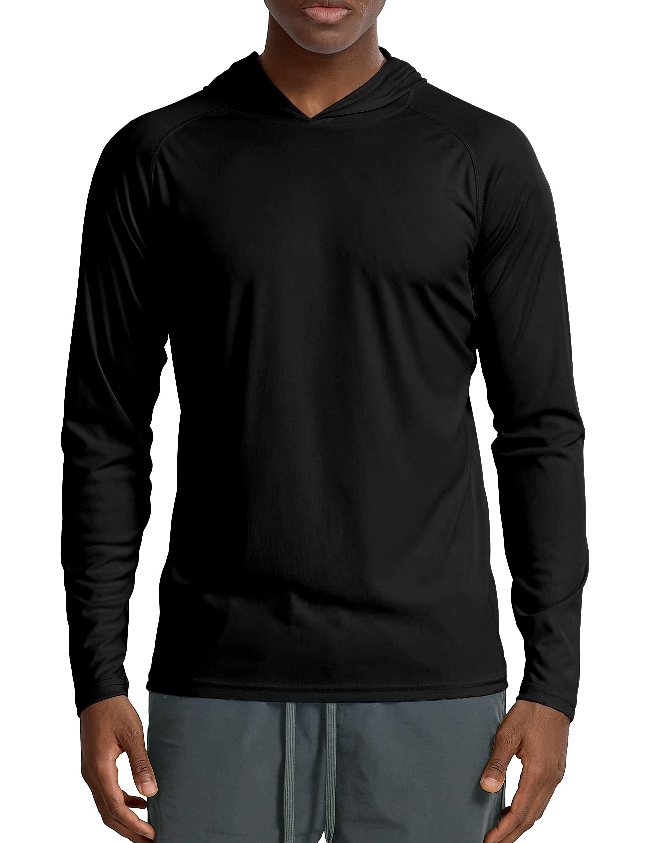 ZengjoMen's Lightweight Pullover Hoodie - Hooded Long Sleeve Workout Shirts