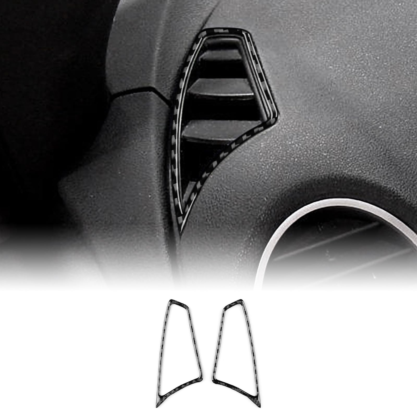 KUNGKIC Per Mercedes-Benz SLK R171 2004 2005 2006 2007 2008 2009 2010 Consola Centrale in Fibra di Carbonio Pannello di Controllo Entrambi i Lati Telaio di Scarico d'Aria Adesivo Decorazione Accessori