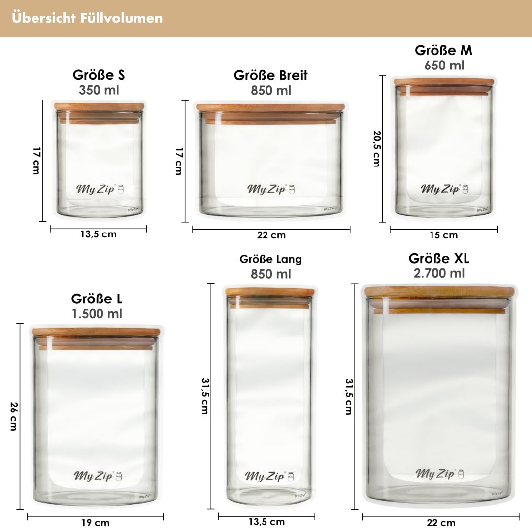 Original MyZip-Beutel – wiederverwendbare Aufbewahrungsbeutel – luftdicht, spülmaschinensicher & umweltfreundlich – ideal für Lebensmittel, Snacks & Gefrierschrank (18)