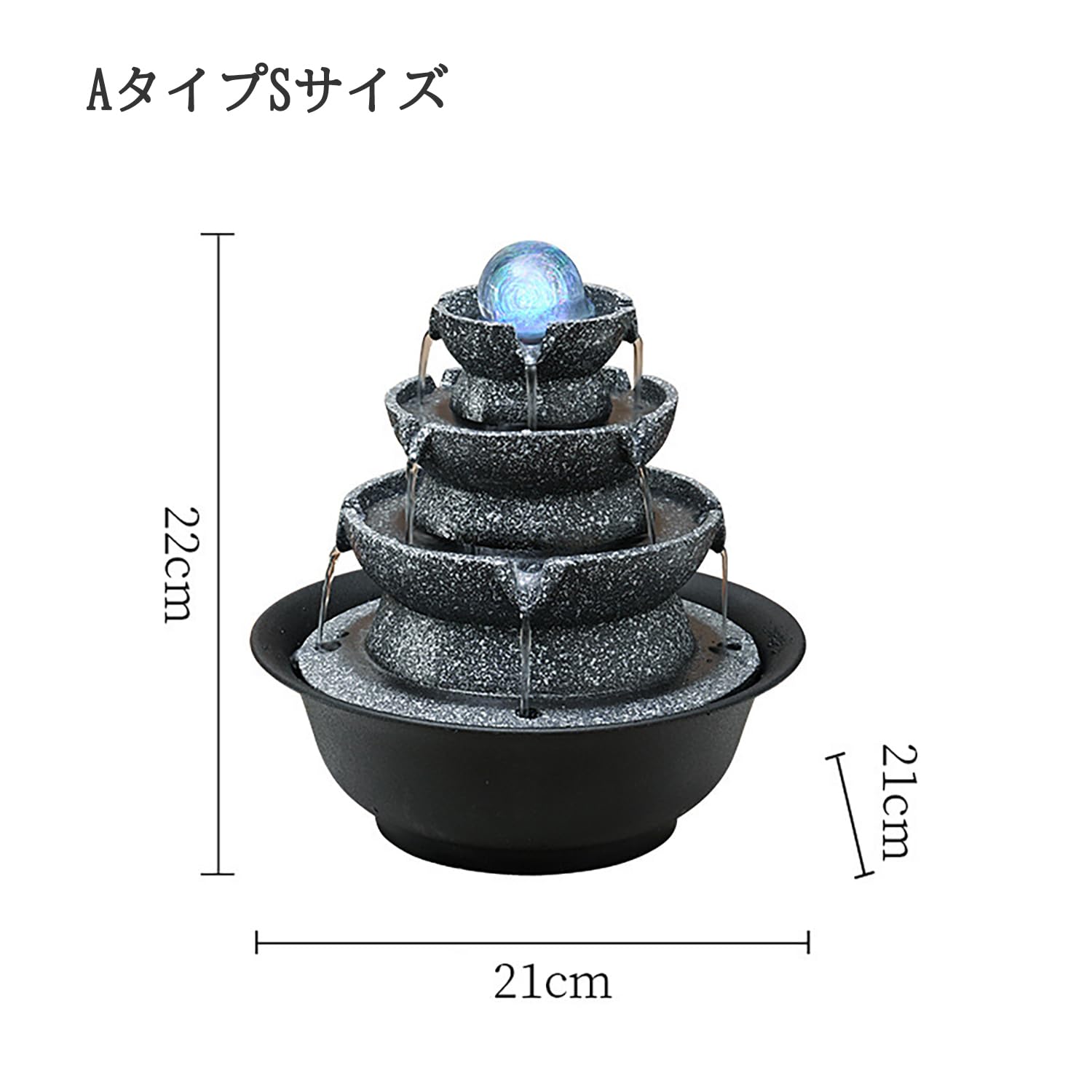 Amazon.co.jp: クリスタルファウンテン カラフルLEDライト付き 水晶玉