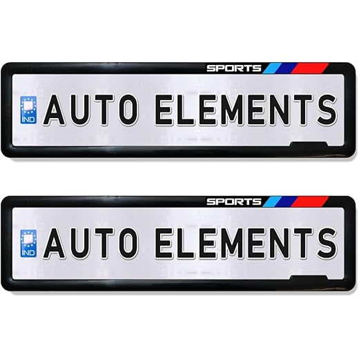 Car Number Plate Frame Protector - Pack of 2