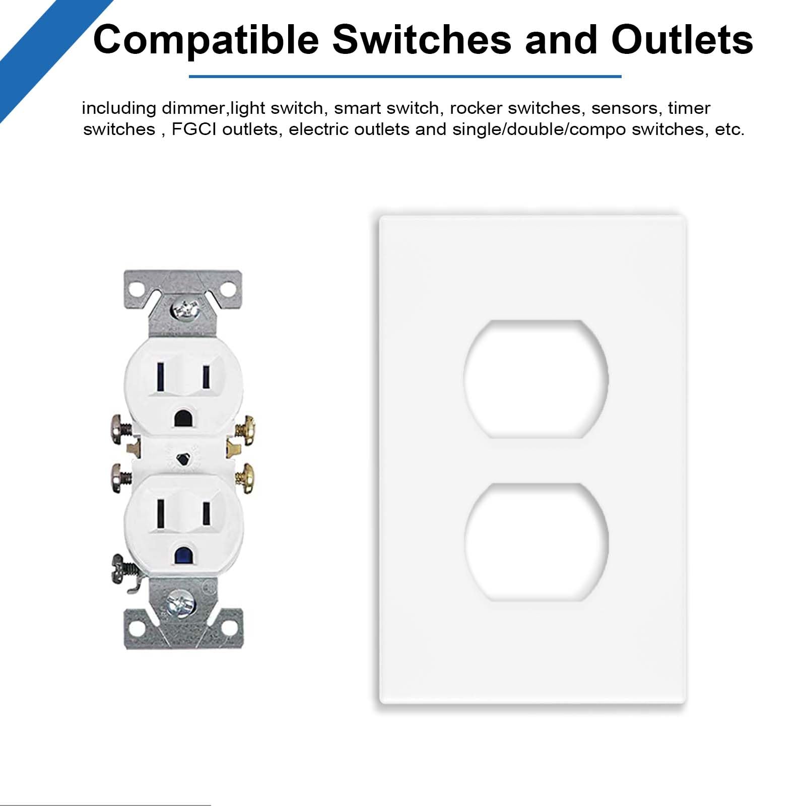 ABBOTECH Steckdosenabdeckung Schraubenlos - Kindersicher Und Modern In Weiß