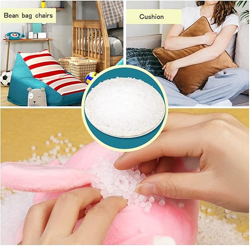 Miniatura 4 de Nitlak Cuentas de relleno para manualidades, 14.11 oz de plástico, ovaladas, 14 onzas, para manualidades de bricolaje, bolsas de frijoles, muñecas