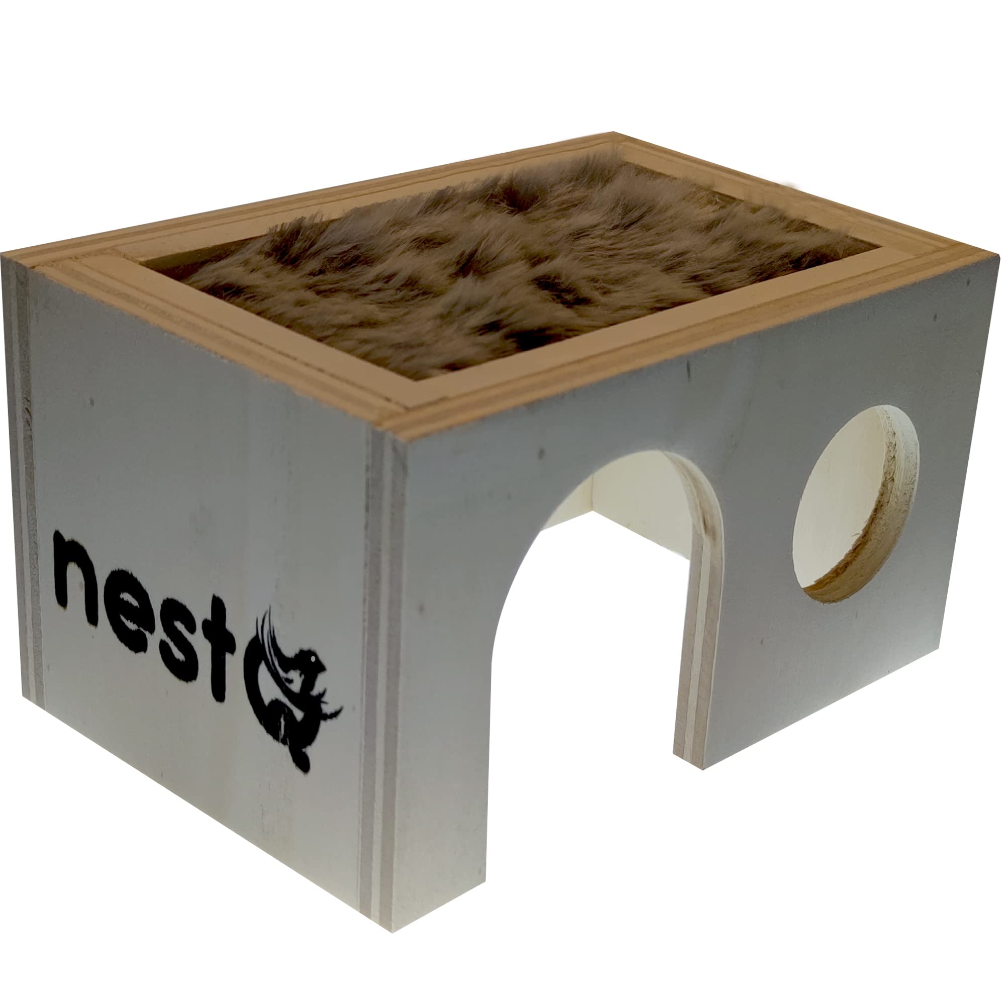 nestQ Casa Madera para Hámster pequeño Ruso, Sirio, Roborowski, Comun, Gerbil o Ratones