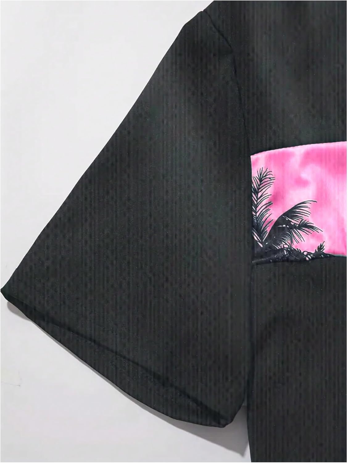 SOLY HUX Men's 2 Piece Summer Vacation Outfits Tropical Print Short Sleeve T Shirt and Drawstring Beach Shorts Set