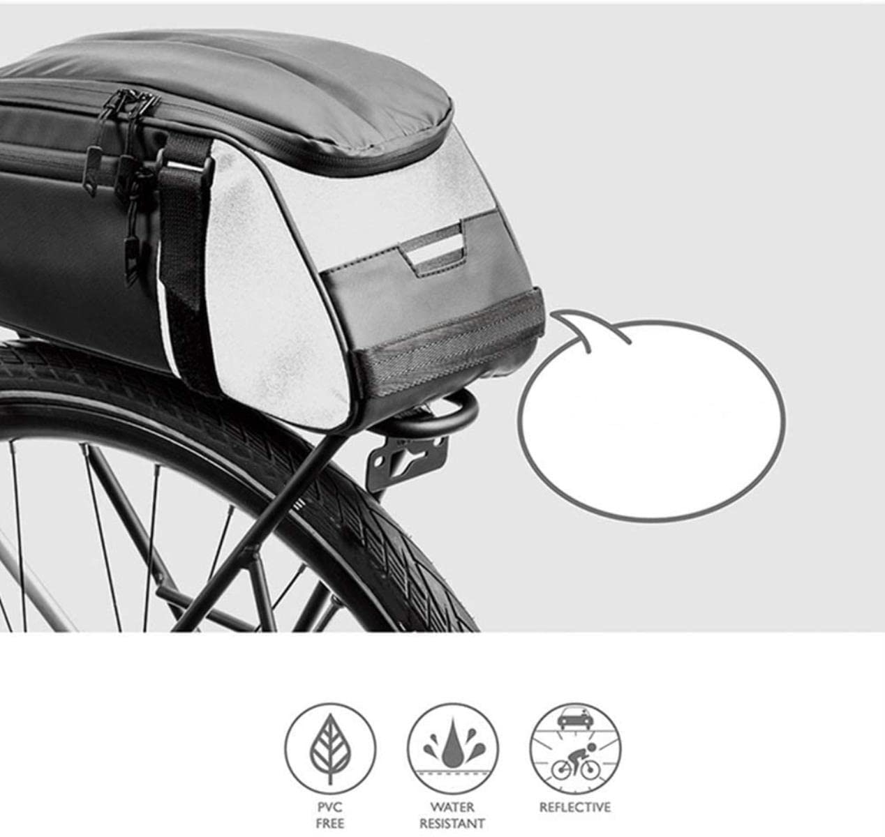 bolsa de bicicleta, Bolsa for bicicleta Bolsa for sillín de bicicleta Bolsa de carga for bicicleta Bolsa de almacenamiento for bicicletas de ciclismo Almacenamiento trasero de bicicletas Almacenamient