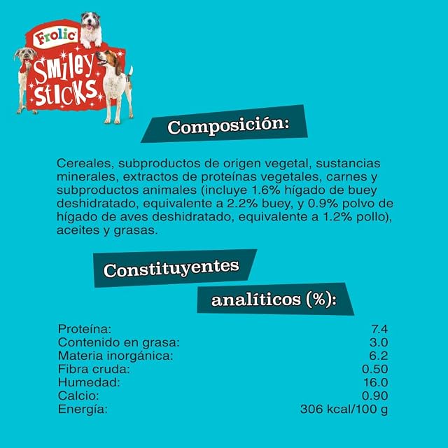 Foto 5 de 6 de Frolic Smiley Sticks Dentales para Perros (Pack de 10 bolsitas x 175g)