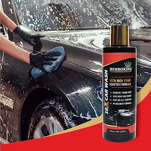 Image of 10x Car Wash Shampoo High Foam Booster Concentrate Formula for Car Cleaning Remove tough dirt Safe on Paint Ph Balance Formula[200ml]