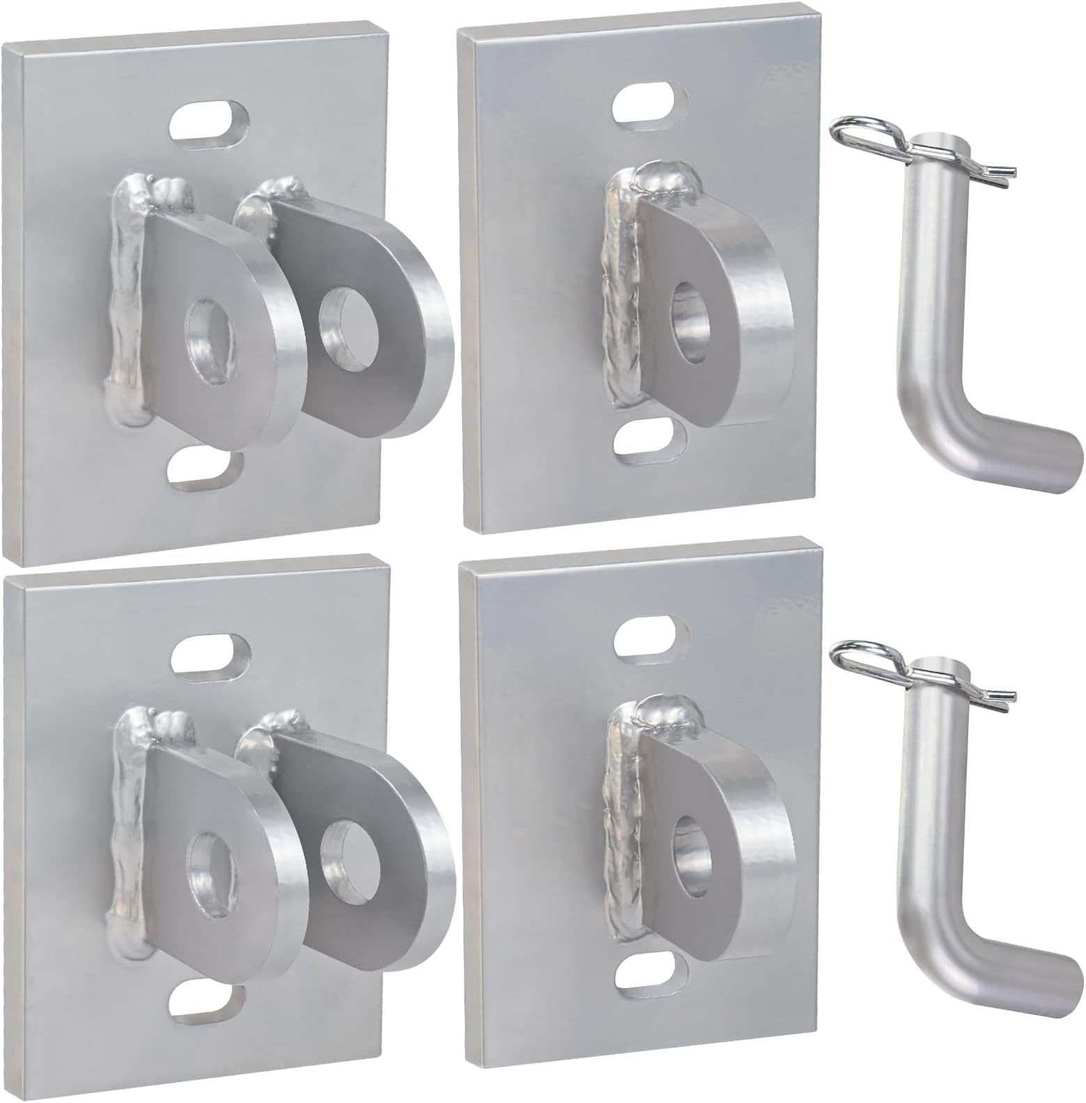 Floating Dock Hinges Hardware,Stationary Dock Connector Hinge Kit,Floating Dock Brackets Hardware Parts,Heavy Duty Male & Female Corner T Connector for Floating Ramp