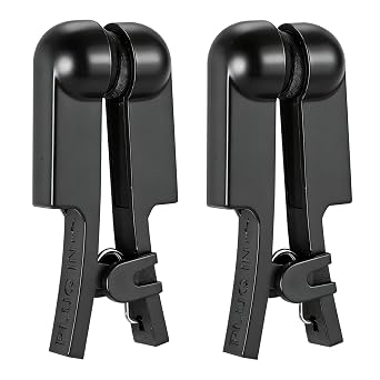 1 Pair Black Ear Clip Electrode Double-Sided Rubber Head for Ten-s 7000 & C-E-S Stimulation, Comfortable Reusable Ear Clip Accessory