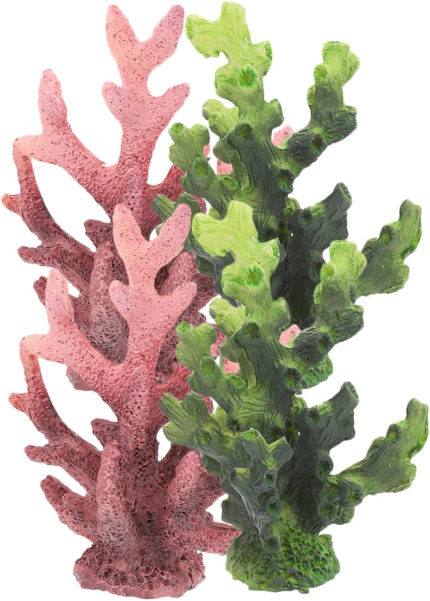 Angoily 20pcs Artificial Coral Decor for Fish Tank Realistic Aquarium Landscape Miniature Coral Reef Plants Vibrant for Aquariums