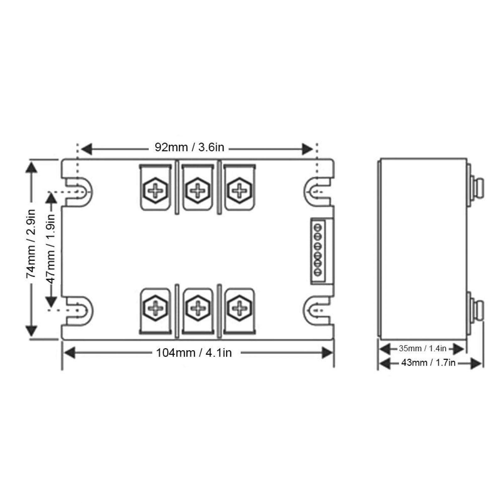 Controlador el¨¦ctrico de arranque suave,SSR-100WA-R Accesorios de motor monof¨¢sico Motor estable ajustable Tablero de controlador de arranque suave Accesorios de motor Monof¨¢sico/2(Optical module)