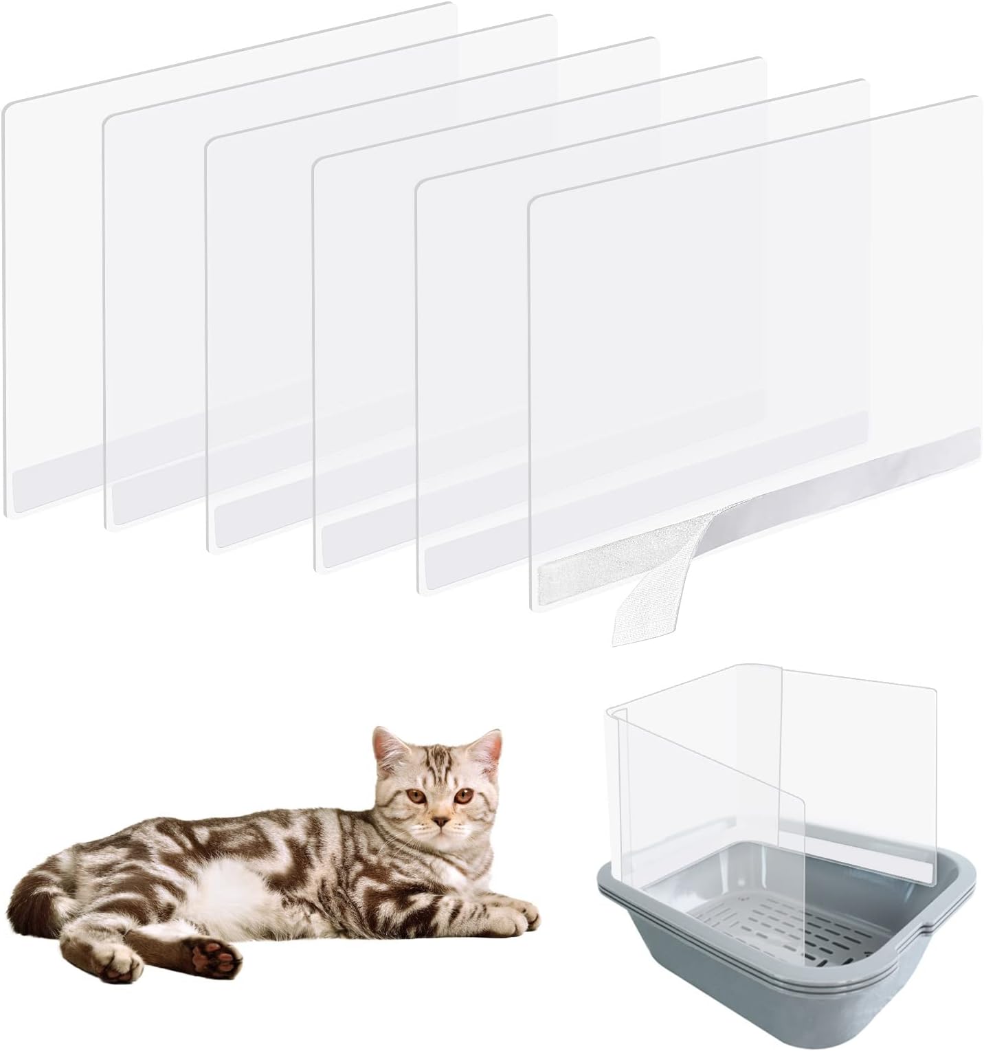 Cat Litter Box Enclosure Splash Guard,27×20 in Extra Large