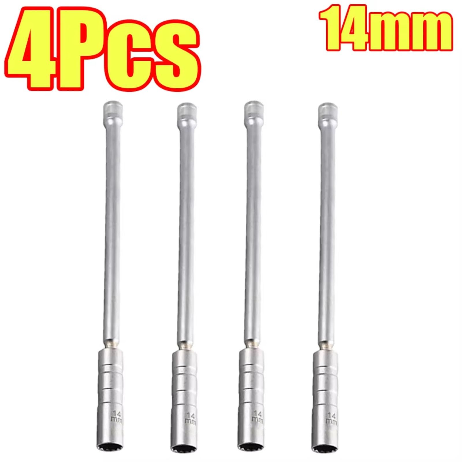 14Mm Lunghezza Girevole Sottile per Candele Parete Accensione A Calza per Strumento Rimozione Magnetica della Chiave della Candela Auto Chiavi Le Candele